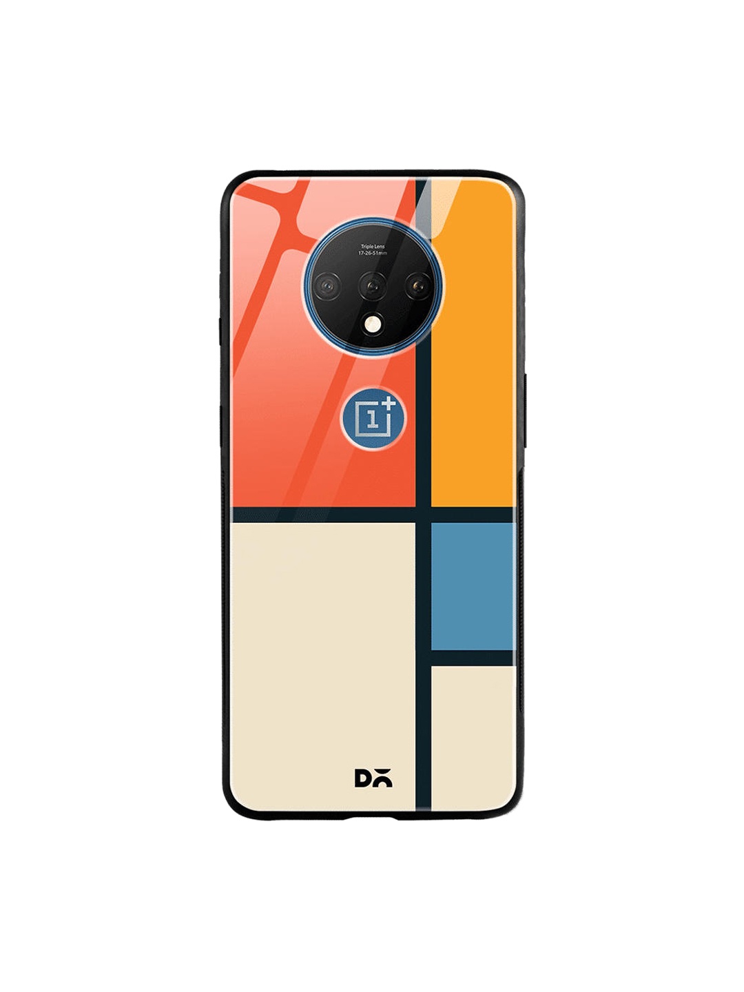 DailyObjects Orange & Brown Window OnePlus 7T Glass Case