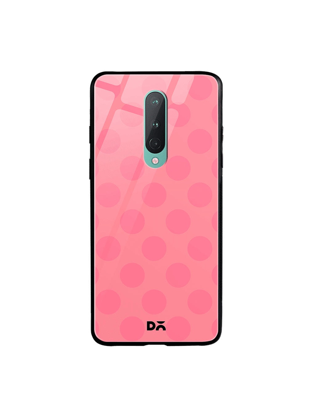 DailyObjects Pink Polka OnePlus 8 Glass Case