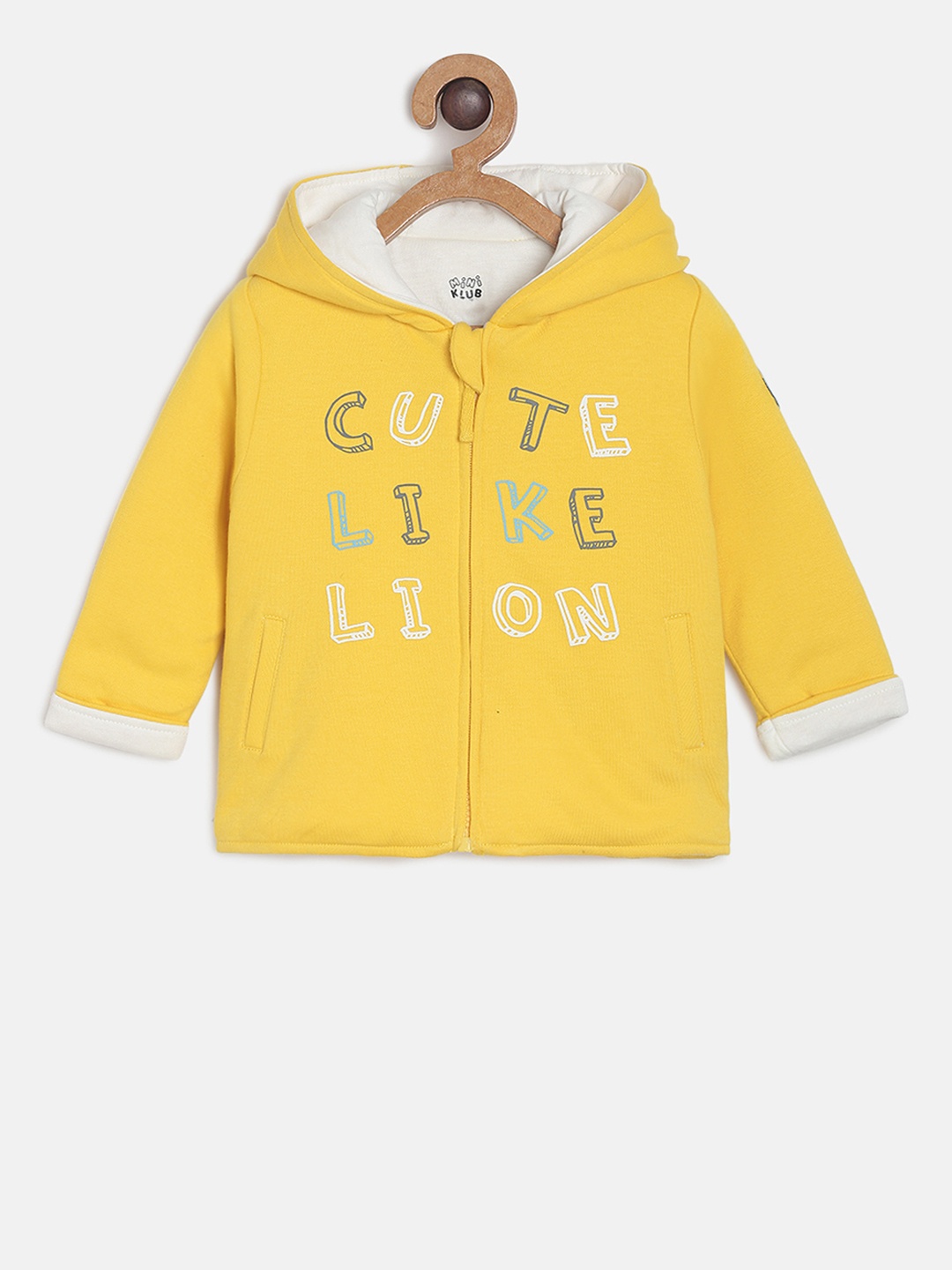 MINI KLUB Infant Boys Yellow Printed Lightweight Tailored Jacket