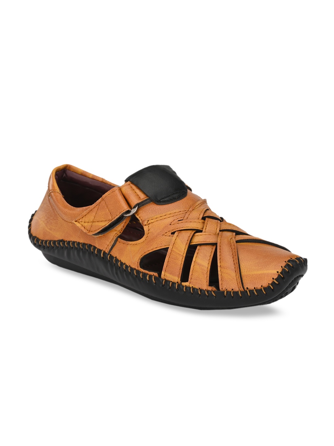 

Walkstyle By El Paso Men Tan Brown Straddle Roman Shoe-Style Sandals