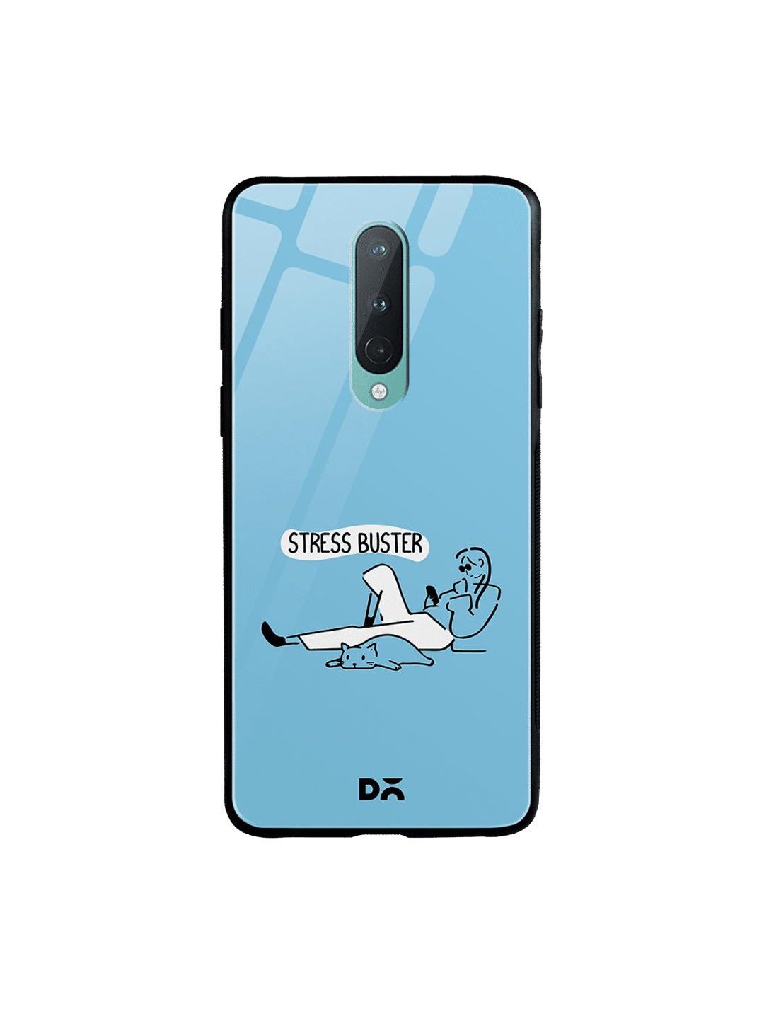 

DailyObjects Blue & White Stress Buster OnePlus 8 Glass Case