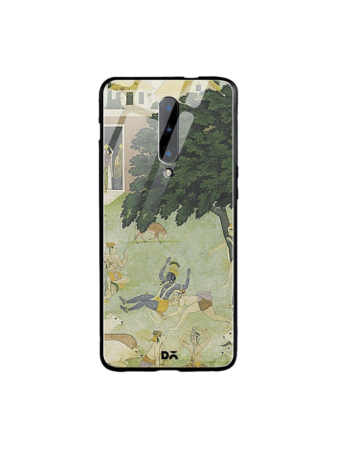 

DailyObjects Green & Grey Krishan Swing Friends OnePlus 8 Pro Glass Case