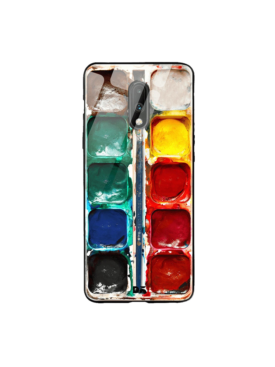 

DailyObjects Red & Green Water Color Palette OnePlus 7 Glass Case