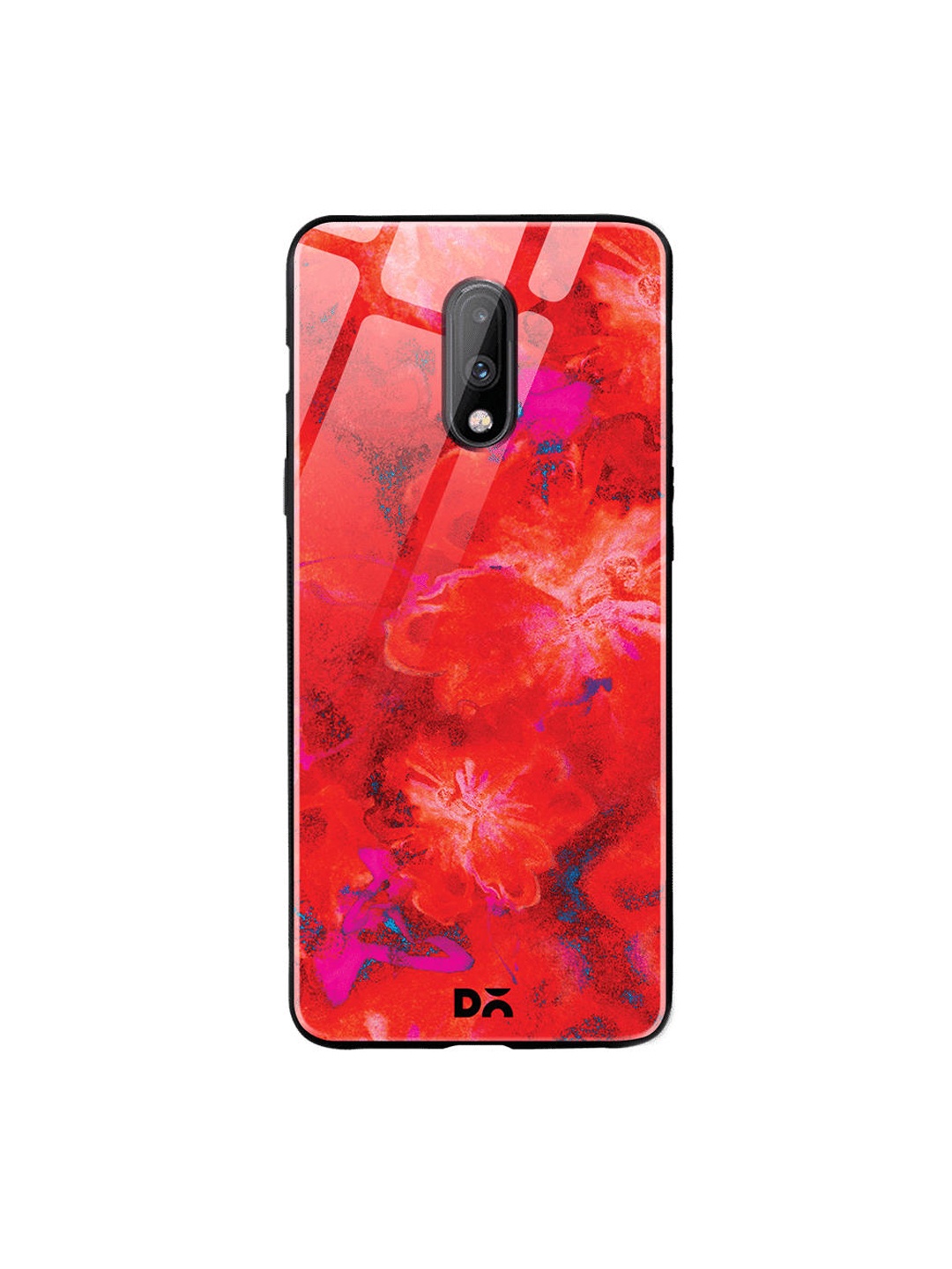 

DailyObjects Red Marble Flowers OnePlus 7 Glass Case