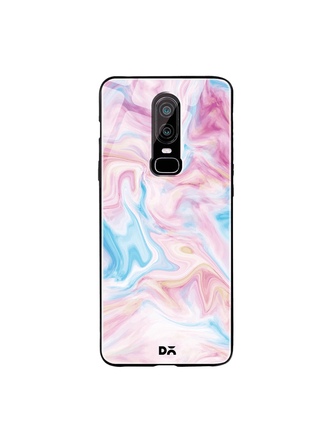 

DailyObjects Pink & Blue Pastel Marble OnePlus 6 Glass Case