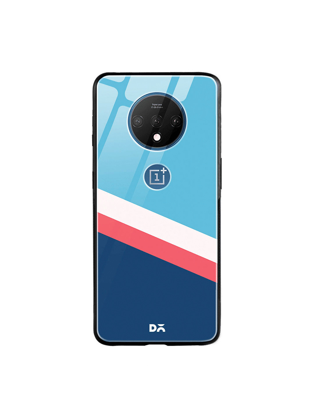 

DailyObjects Blue & White Angles OnePlus 7T Glass Cover
