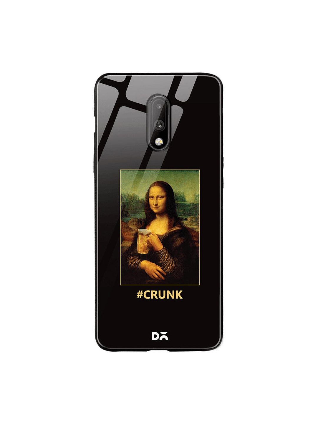 DailyObjects Black & Yellow Crunk OnePlus 7 Glass Cover