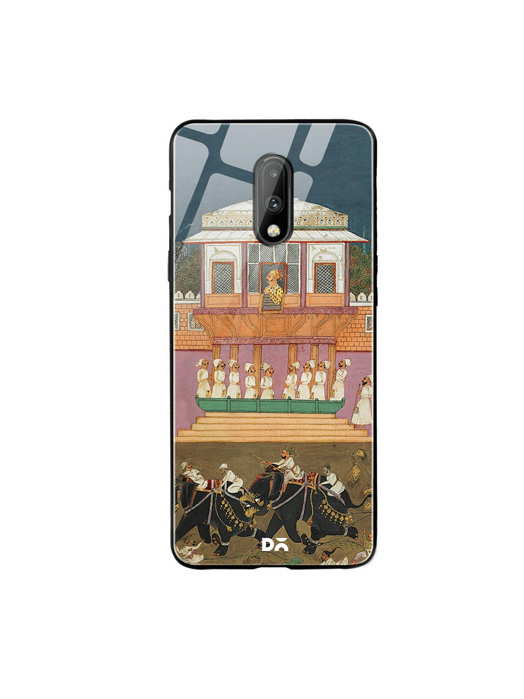 

DailyObjects Brown & Pink Royal Parade OnePlus 7 Glass Cover