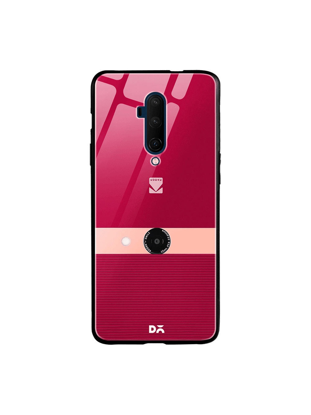 DailyObjects Red & Pink Kodak Smile OnePlus 7T Pro Glass Case