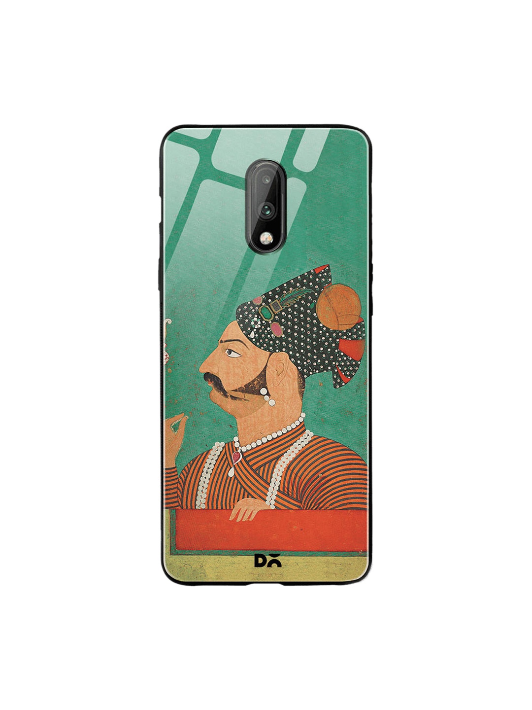 

DailyObjects Green & Black Rajput Facial Hair OnePlus 7 Glass Case