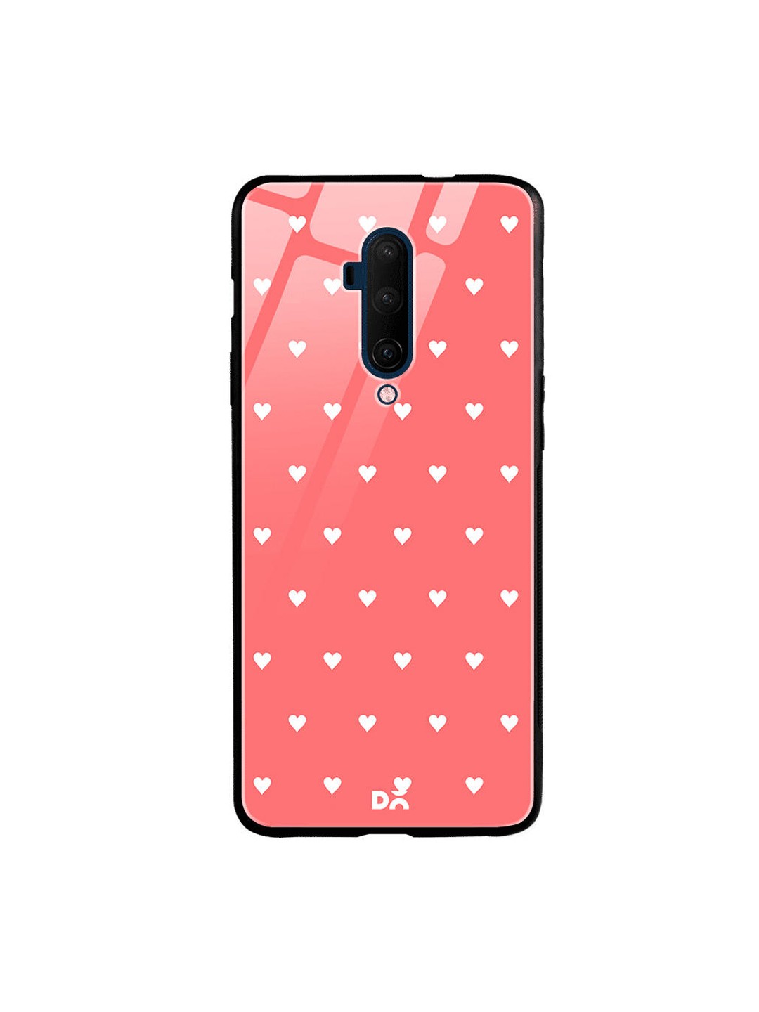 

DailyObjects Coral Red & White Blush Hearts OnePlus 7T Pro Glass Cover