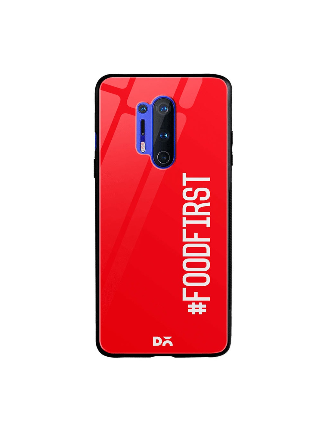 

DailyObjects Red & White Food First OnePlus 8 Pro Glass Case