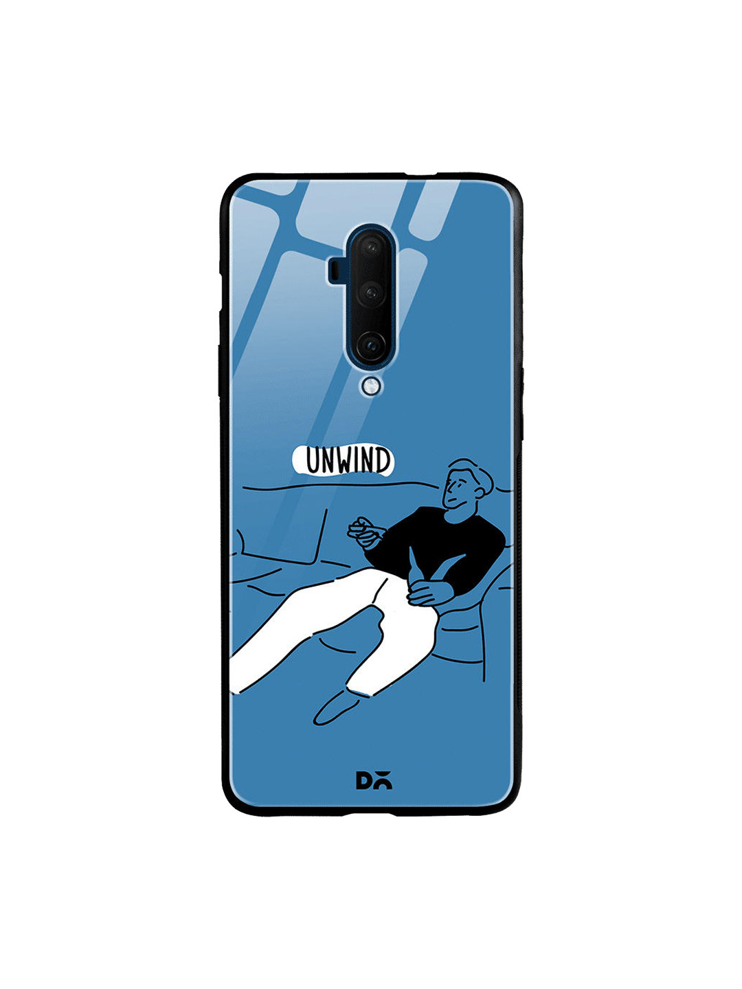 

DailyObjects Blue & White Unwinder OnePlus 7T Pro Glass Case