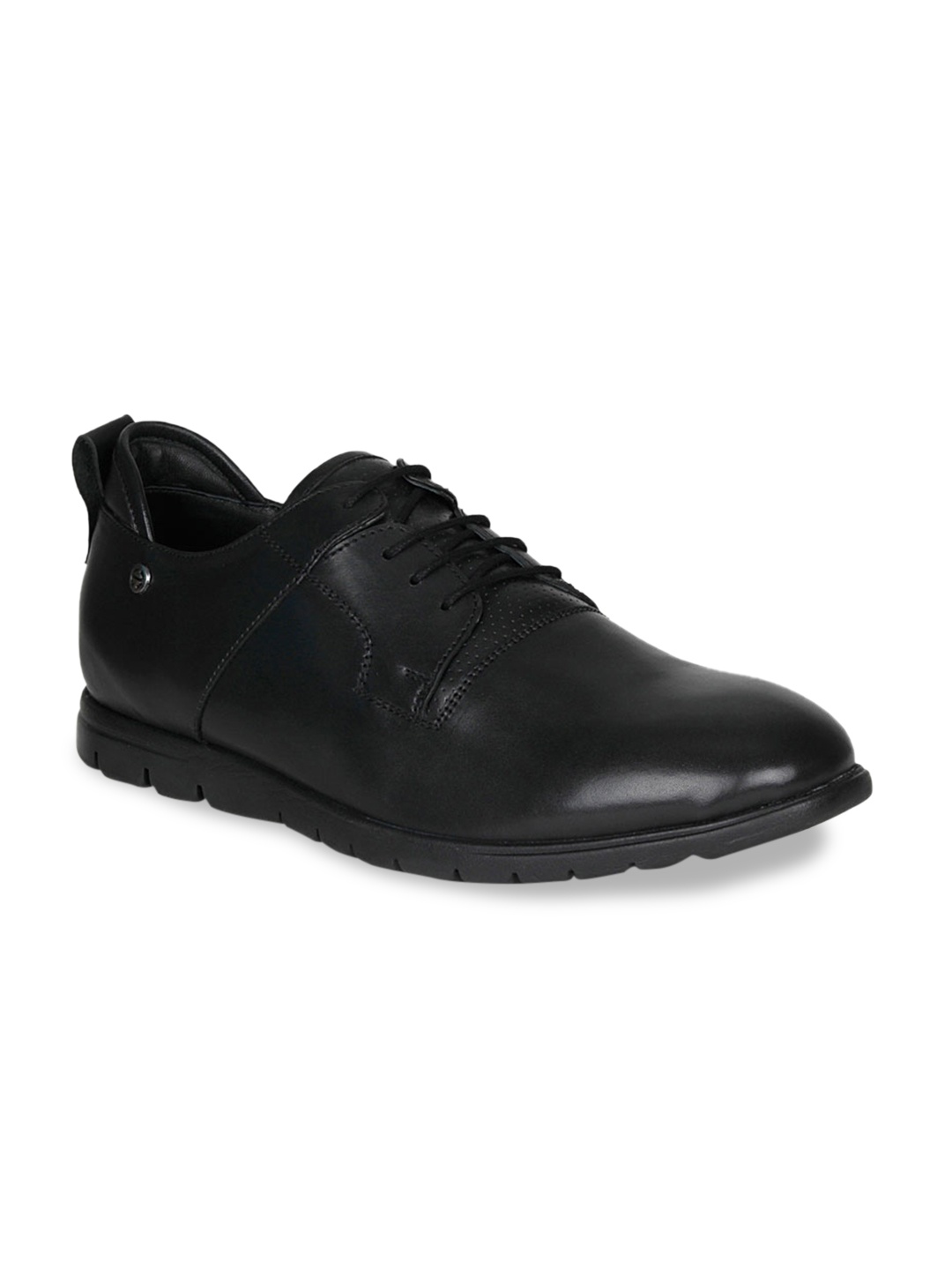 

Liberty Men Black Solid Leather Formal Derbys