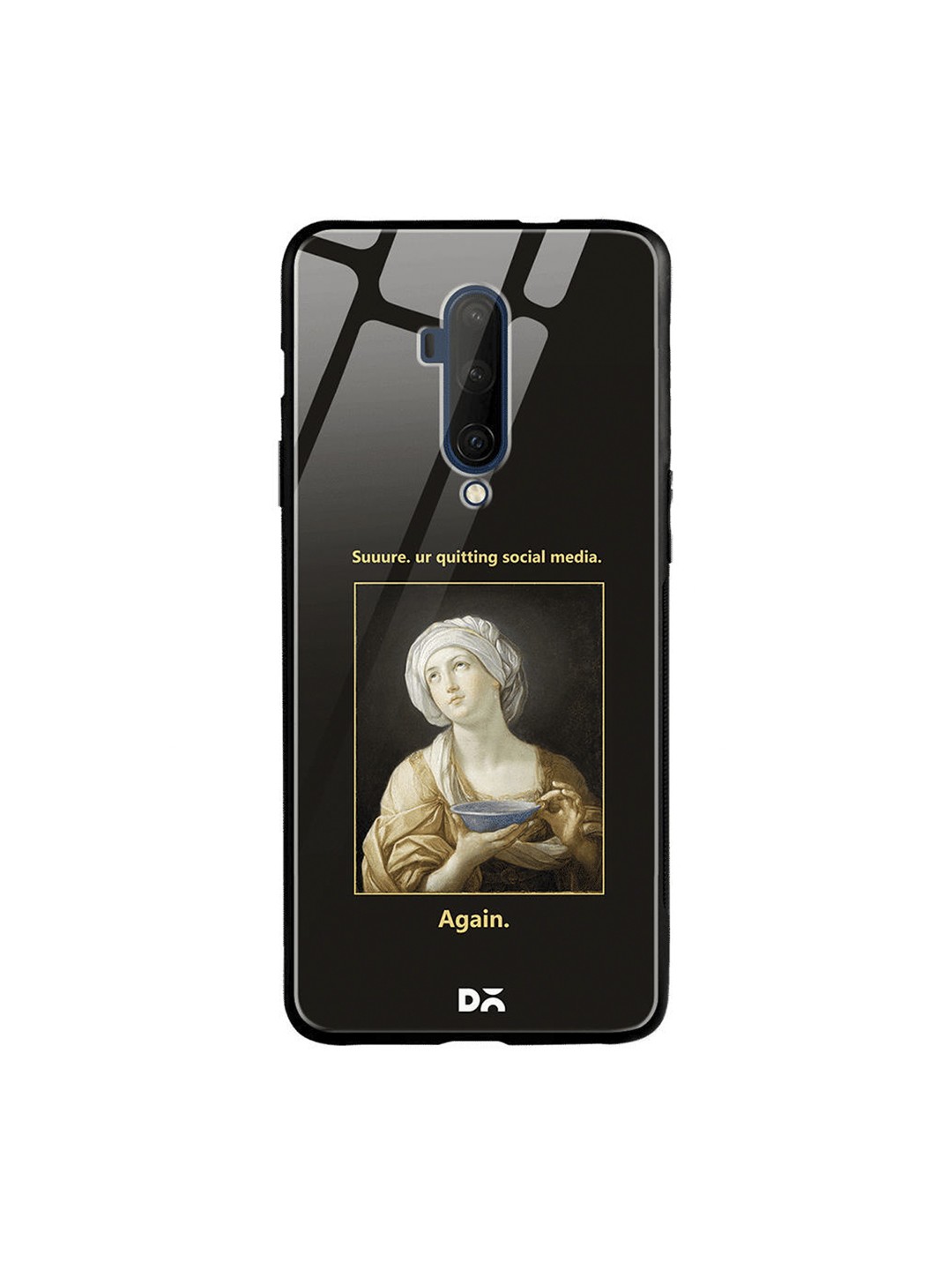 

DailyObjects Black & Beige Social Media OnePlus 7 Pro Glass Cover