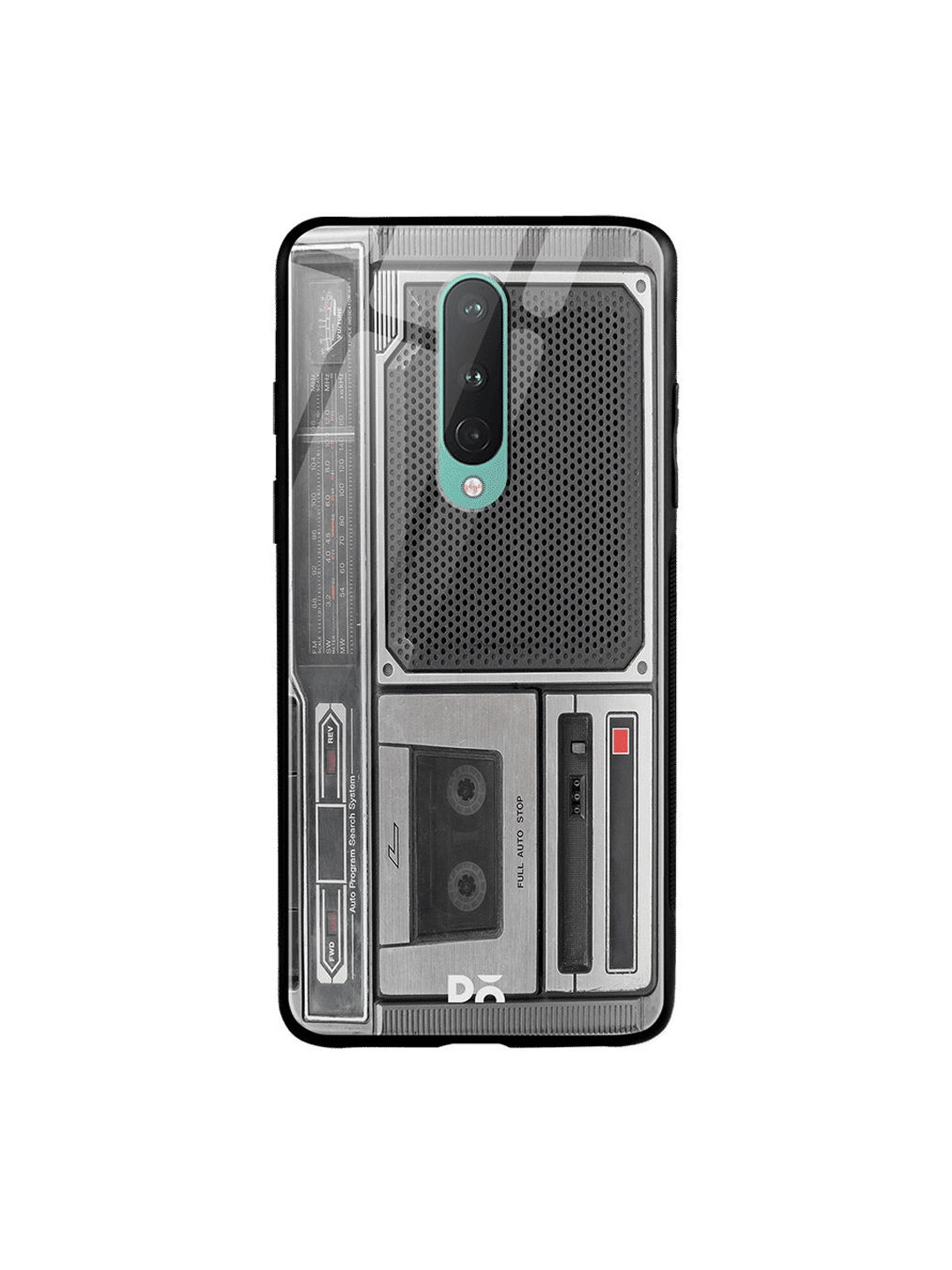 

DailyObjects Black & Grey Apps 2 in 1 OnePlus 8 Glass Cover