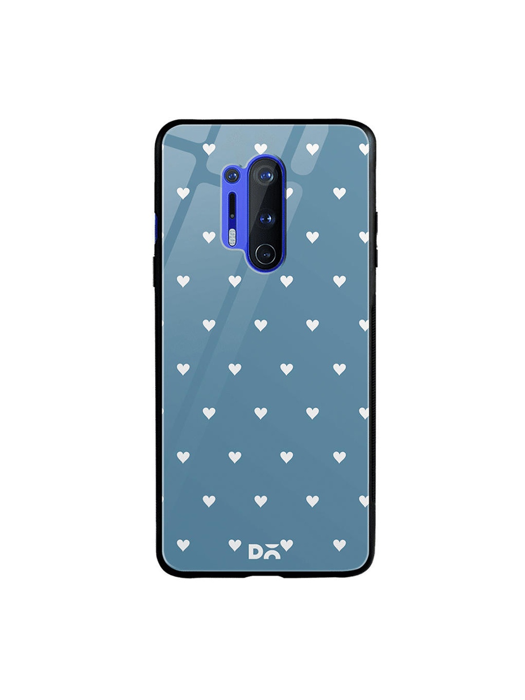 

DailyObjects Blue & White Blueberry Hearts OnePlus 8 Pro Glass Mobile Case