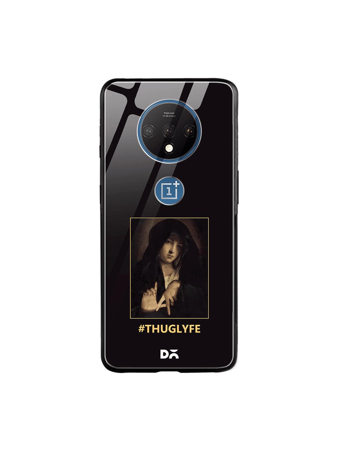 

DailyObjects Black & Beige Thug Lyfe OnePlus 7T Glass Cover