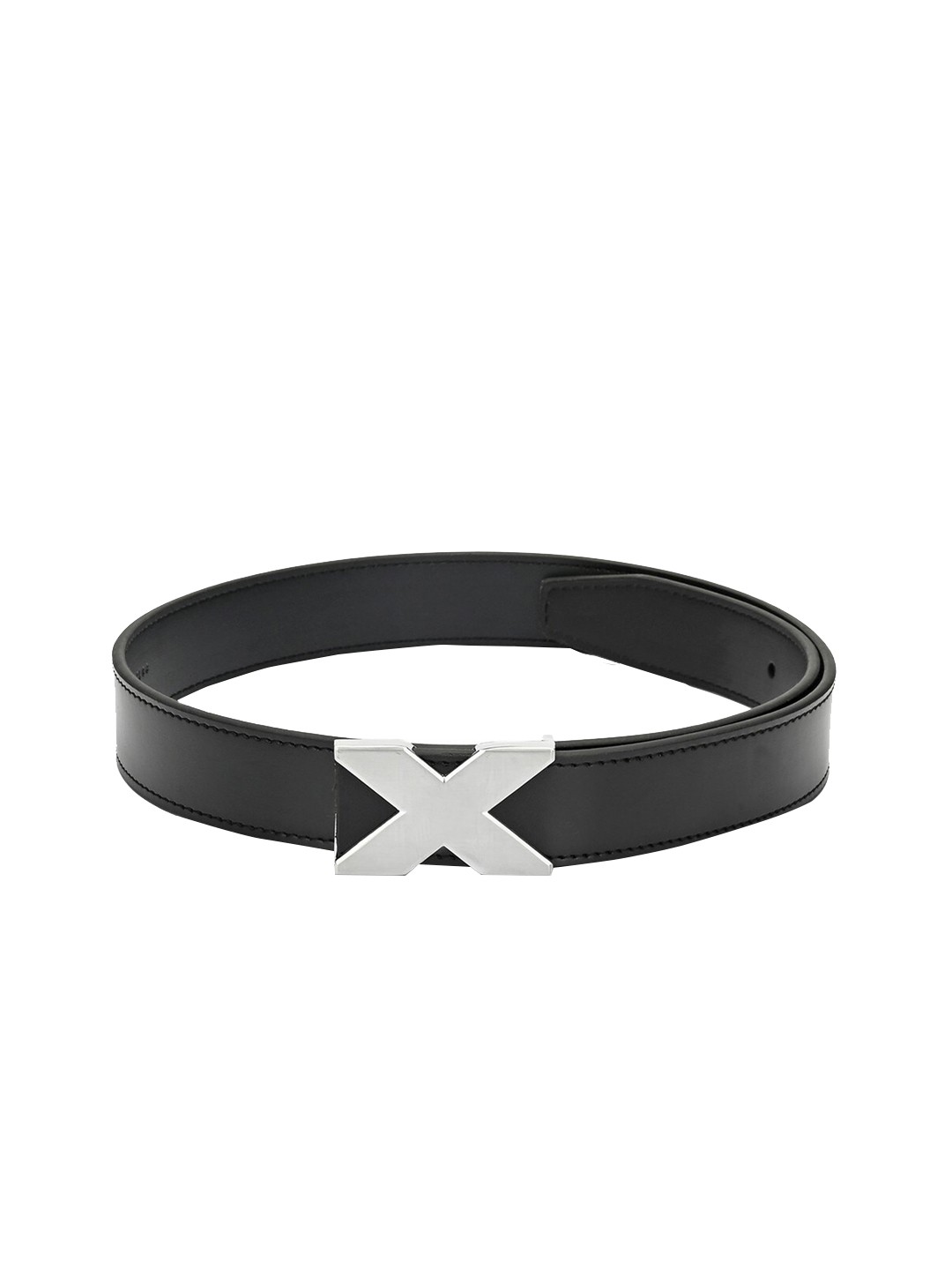 

Pacific Gold Men Black Solid Belt
