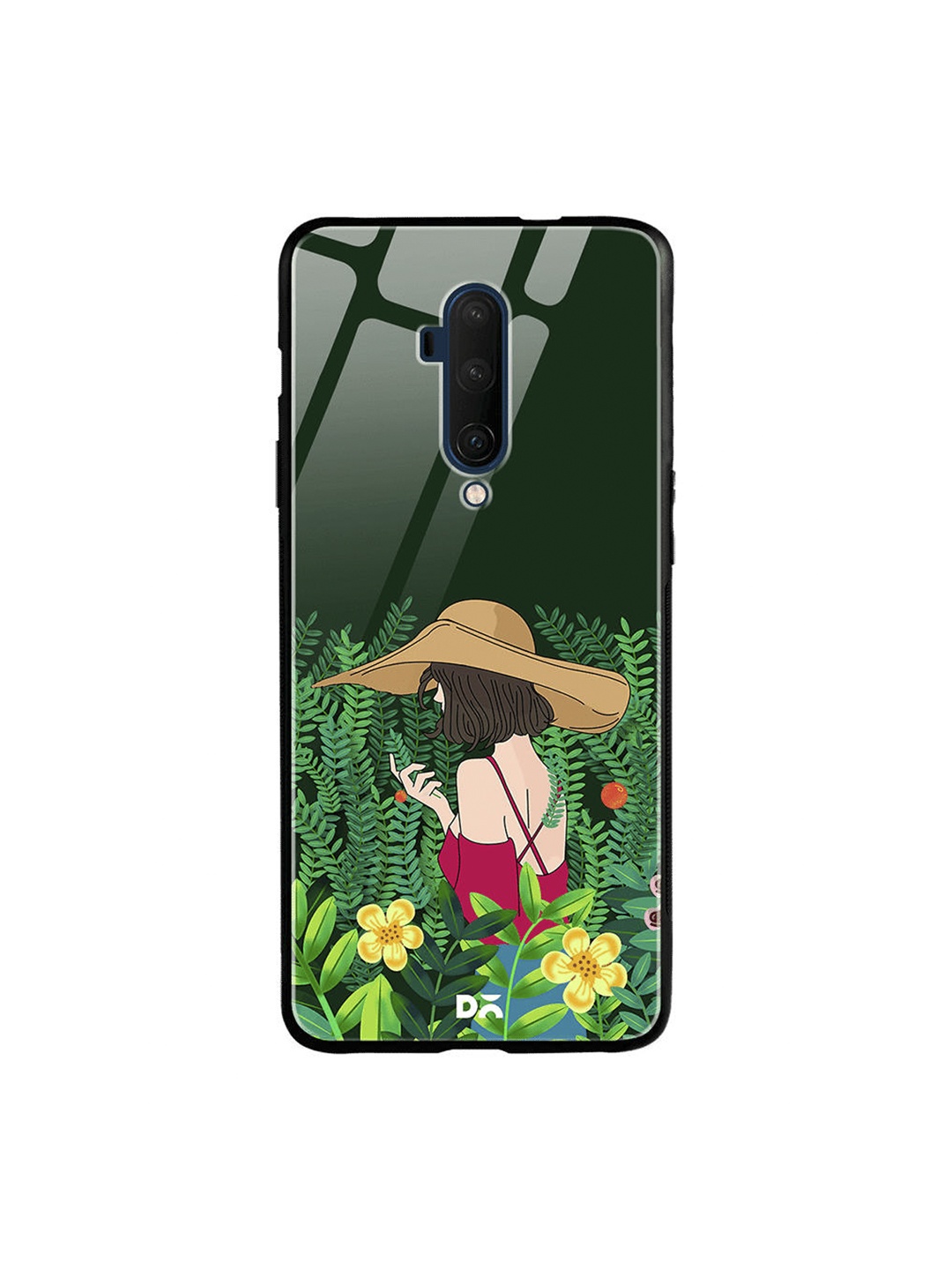 

DailyObjects Green & Brown Forest Girl OnePlus 7T Pro Glass Case
