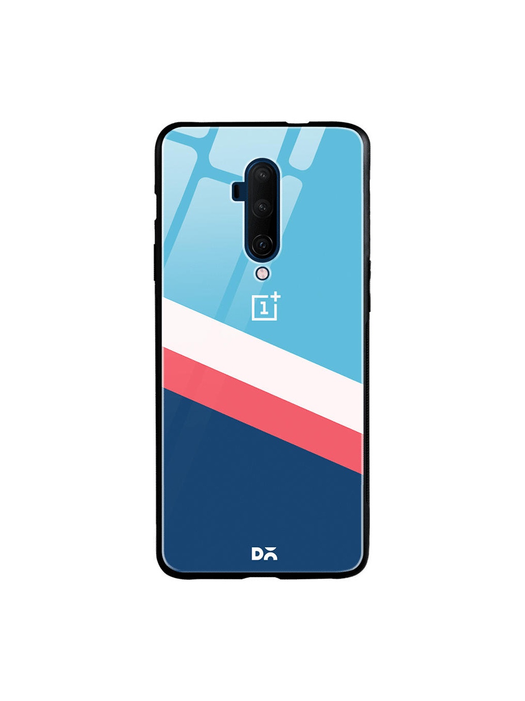 

DailyObjects Turquoise Blue & Red Angles OnePlus 7T Pro Glass Case
