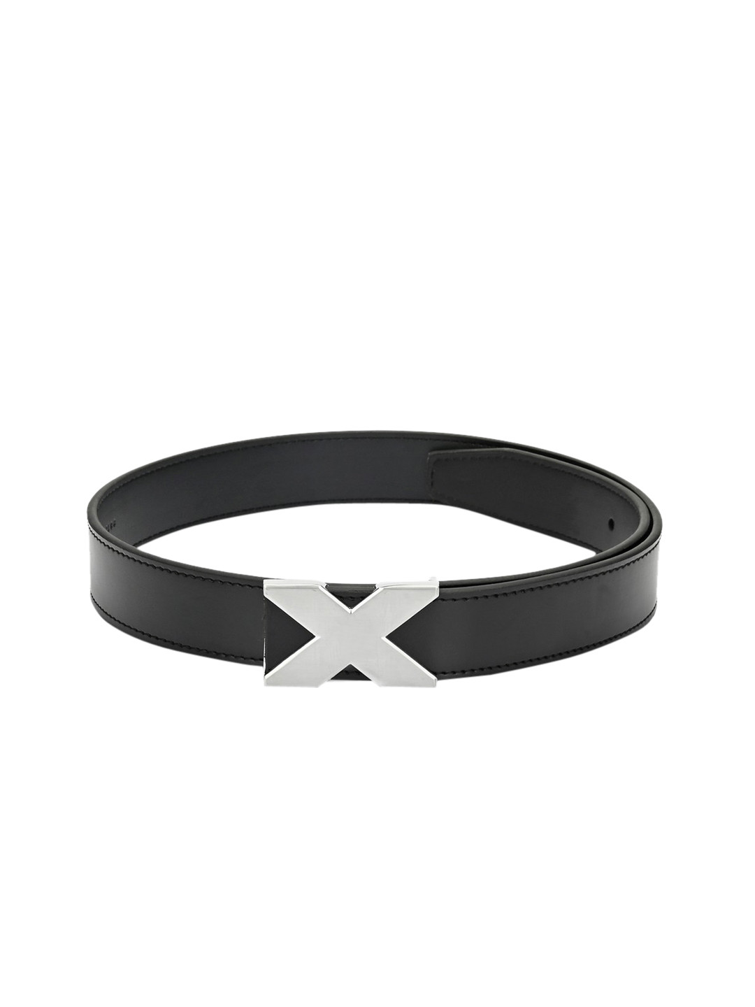

Pacific Gold Men Black Solid Belt