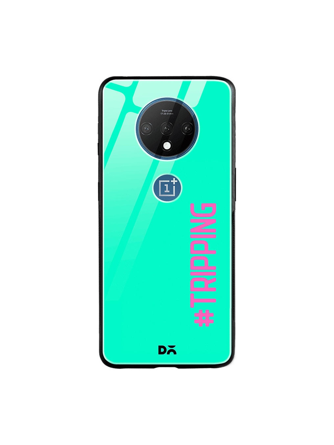 

DailyObjects Green & Pink Tripping OnePlus 7T Glass Case
