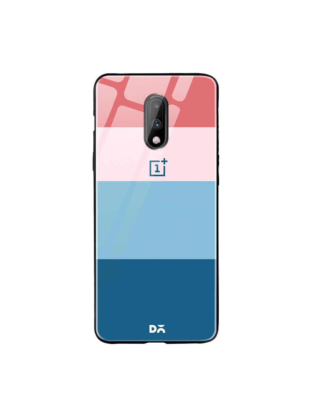 

DailyObjects Blue & Pink Candy Quad OnePlus 7 Glass Case