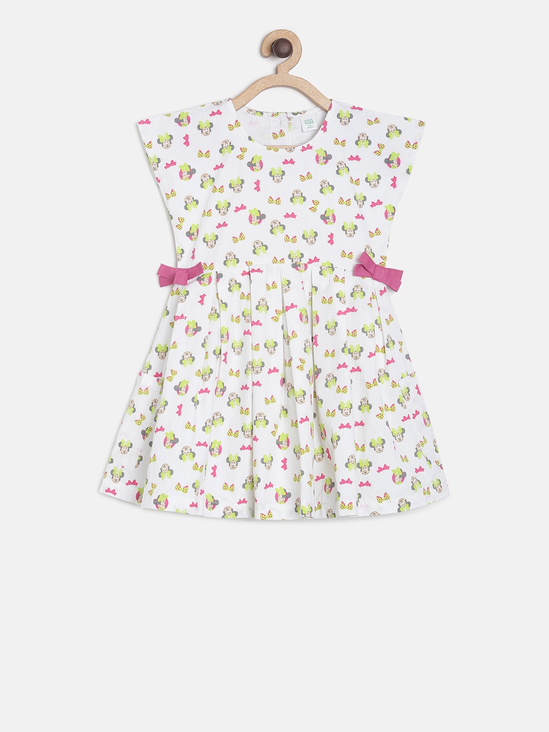 

MINI KLUB Infant Girls Multicoloured Minnie Mouse Print Fit and Flare Dress, Multi