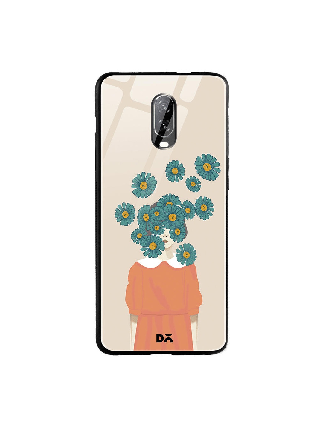 

DailyObjects Beige & Green Beautiful Daydreams OnePlus 6T Glass Case