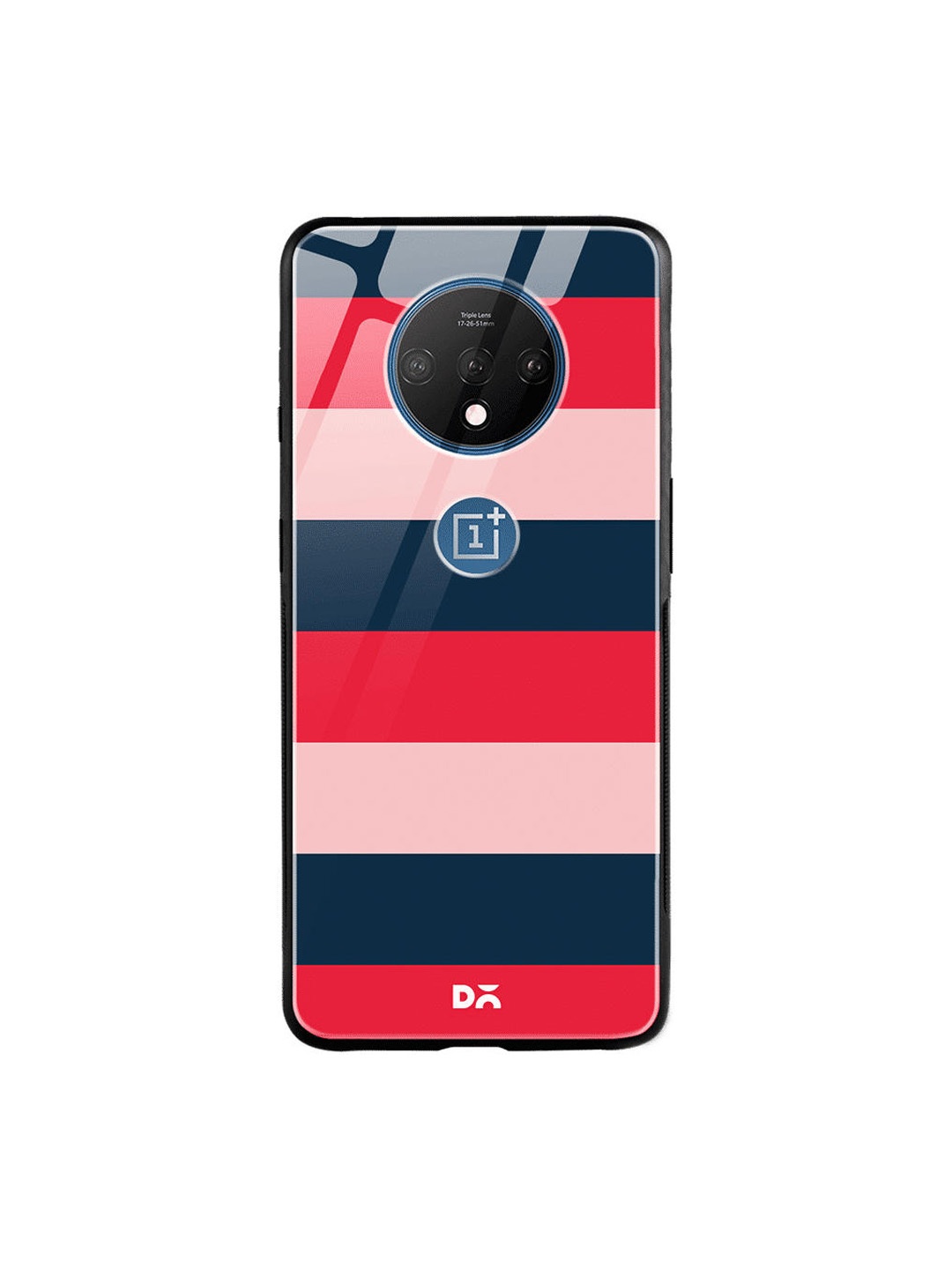 

DailyObjects Blue & Red Dark Lines OnePlus 7T Glass Case