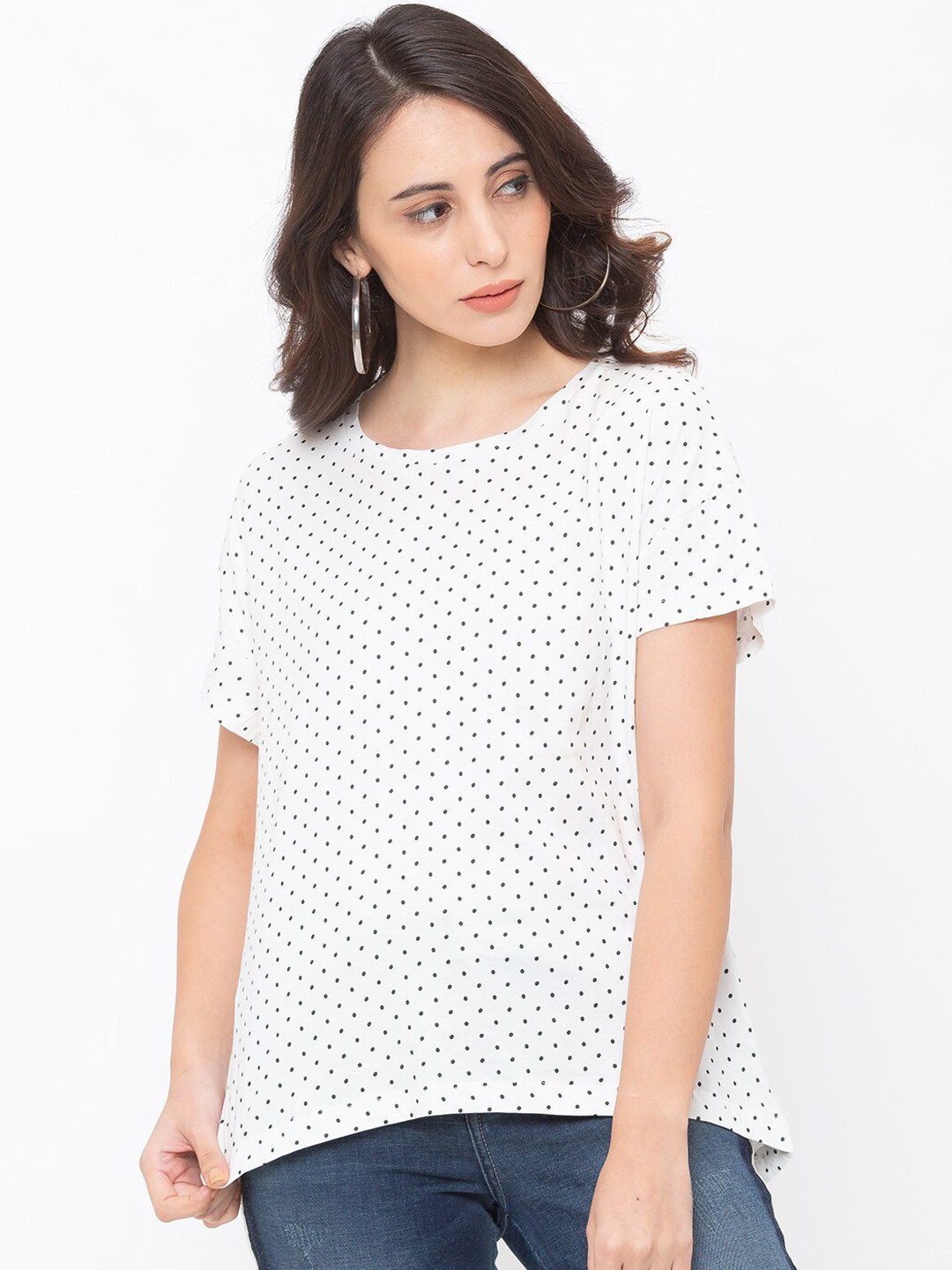 

Globus Women White Printed Pure Cotton Top