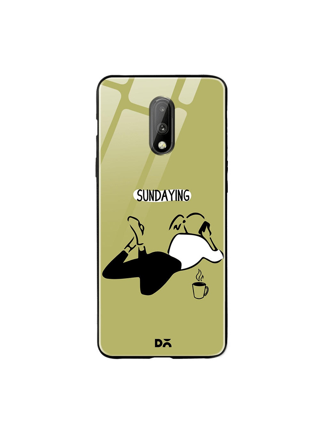 

DailyObjects Green & White Sundaying OnePlus 7 Glass Cover