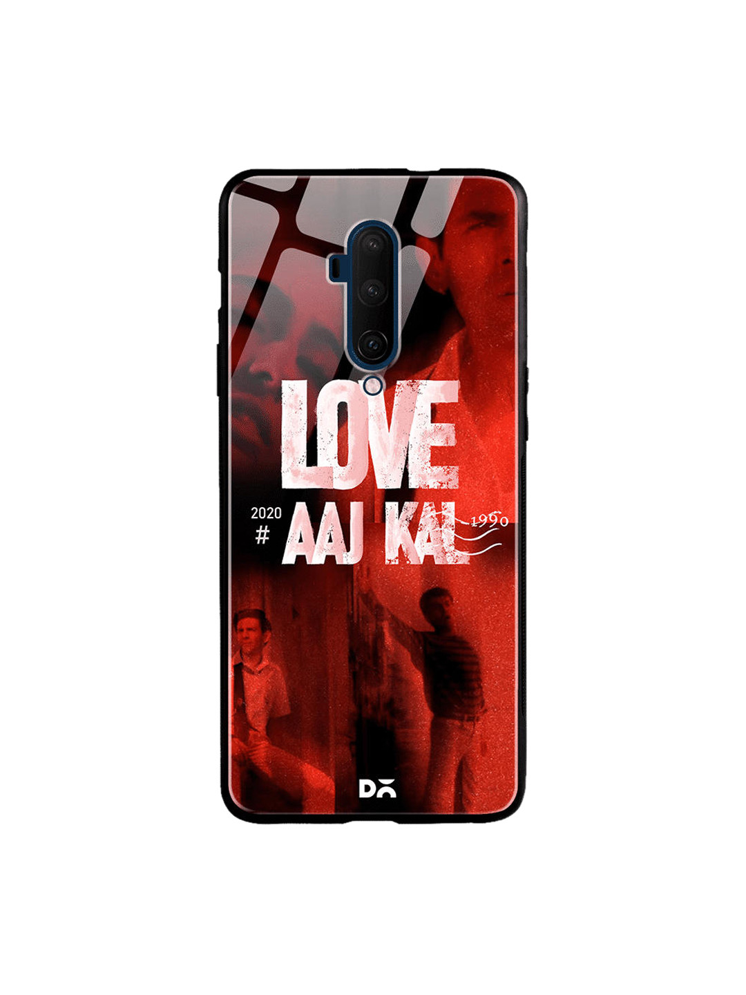 

DailyObjects Red & Black Love Connection OnePlus 7T Pro Glass Case