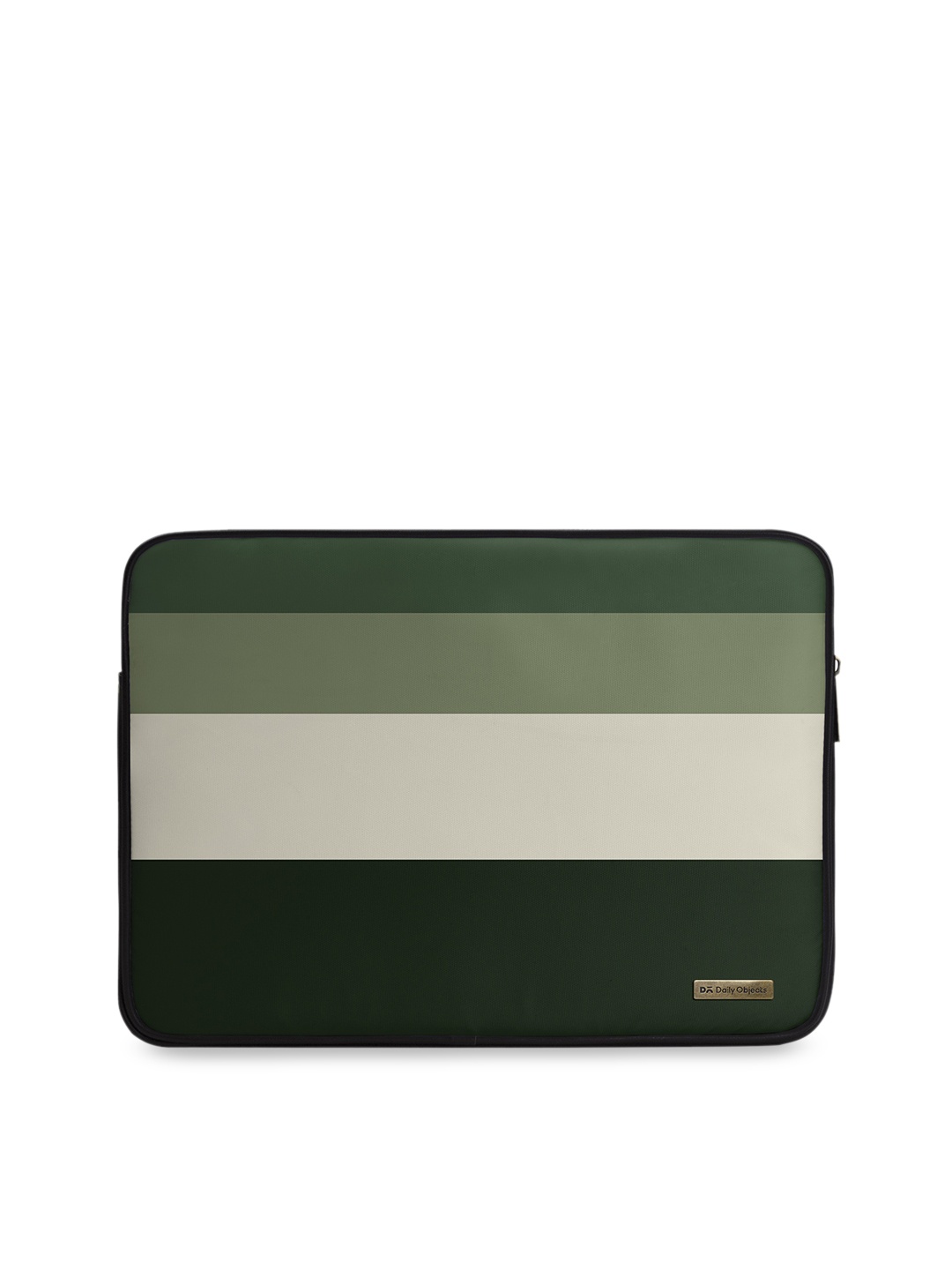 

DailyObjects Unisex Olive Green & Off-White Striped Laptop Sleeve