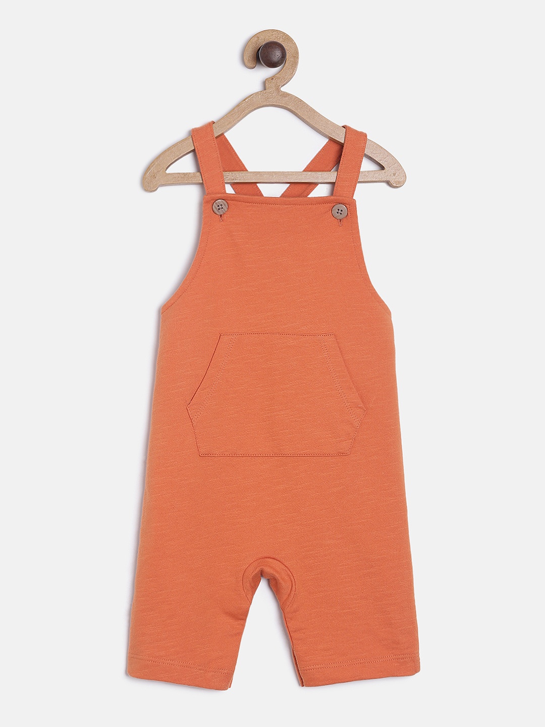 

MINI KLUB Boys Orange Solid Dungaree
