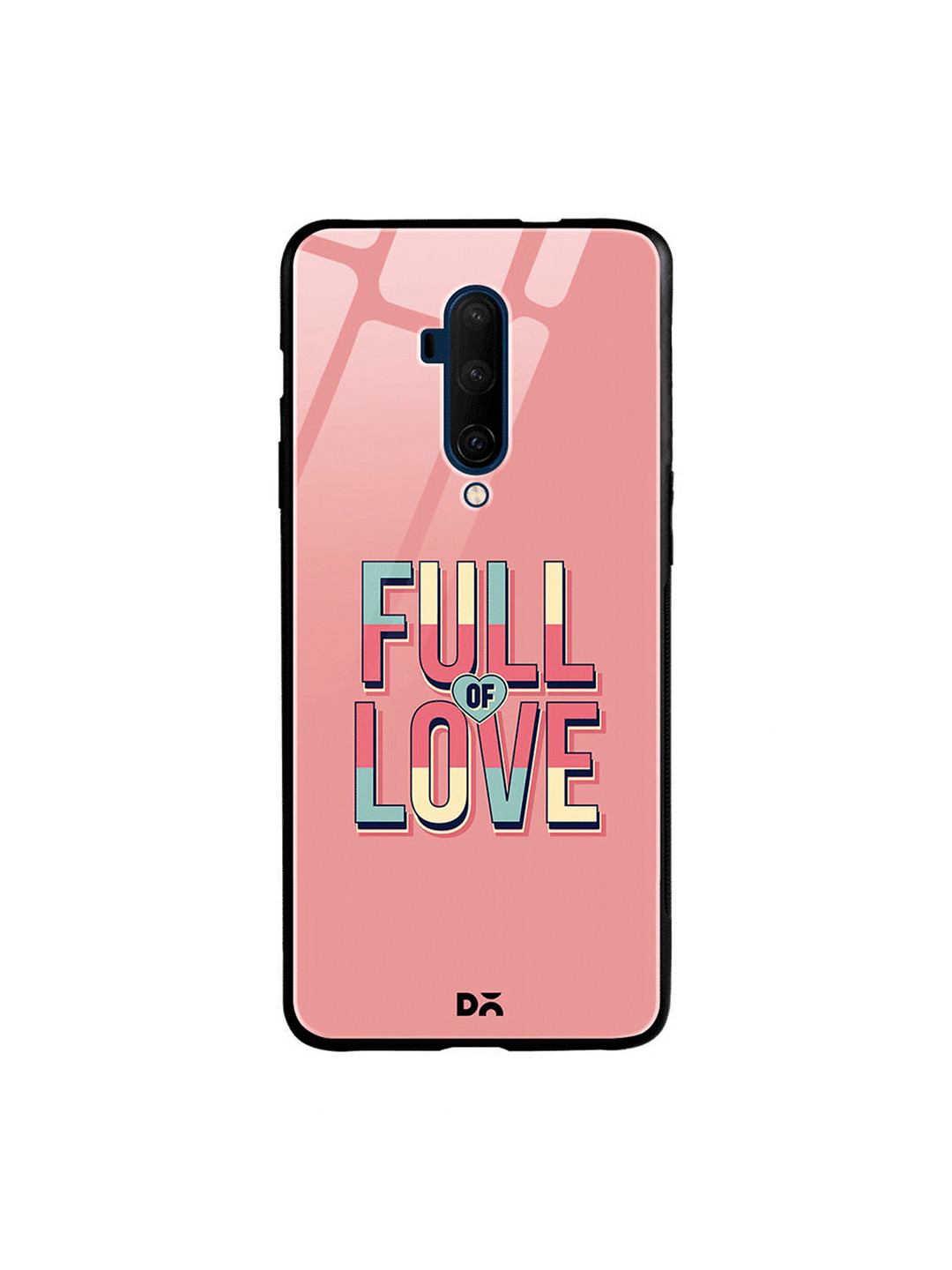 

DailyObjects Pink & Blue Full Of Love OnePlus 7T Pro Glass Case