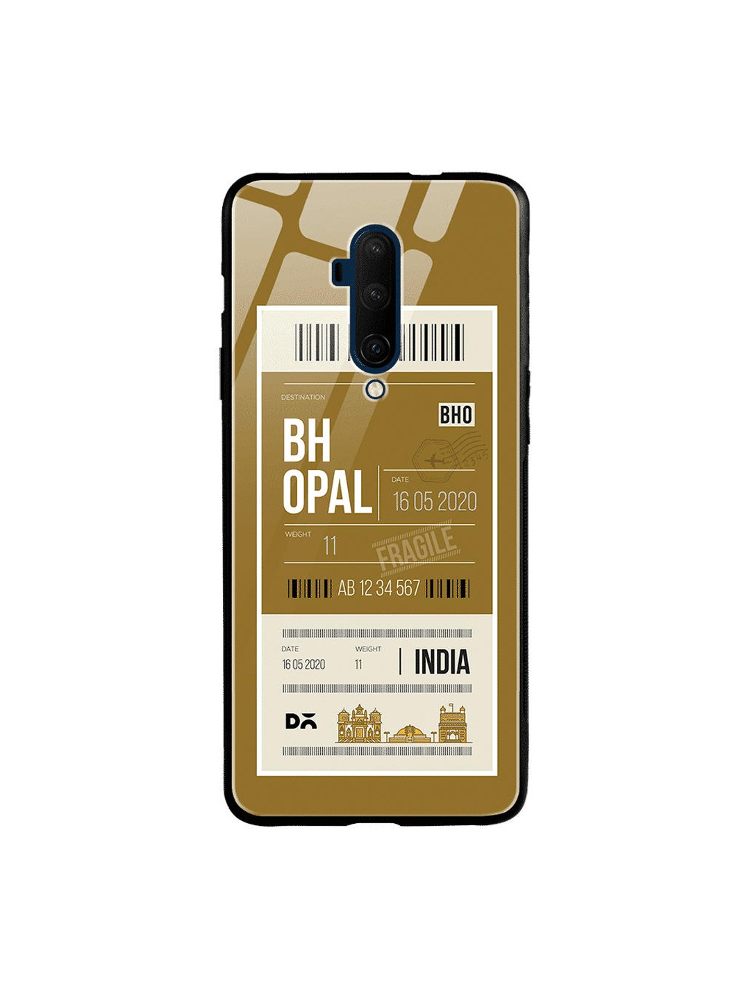 

DailyObjects Olive Green & White Bhopal City Tag OnePlus 7 Pro Glass Case