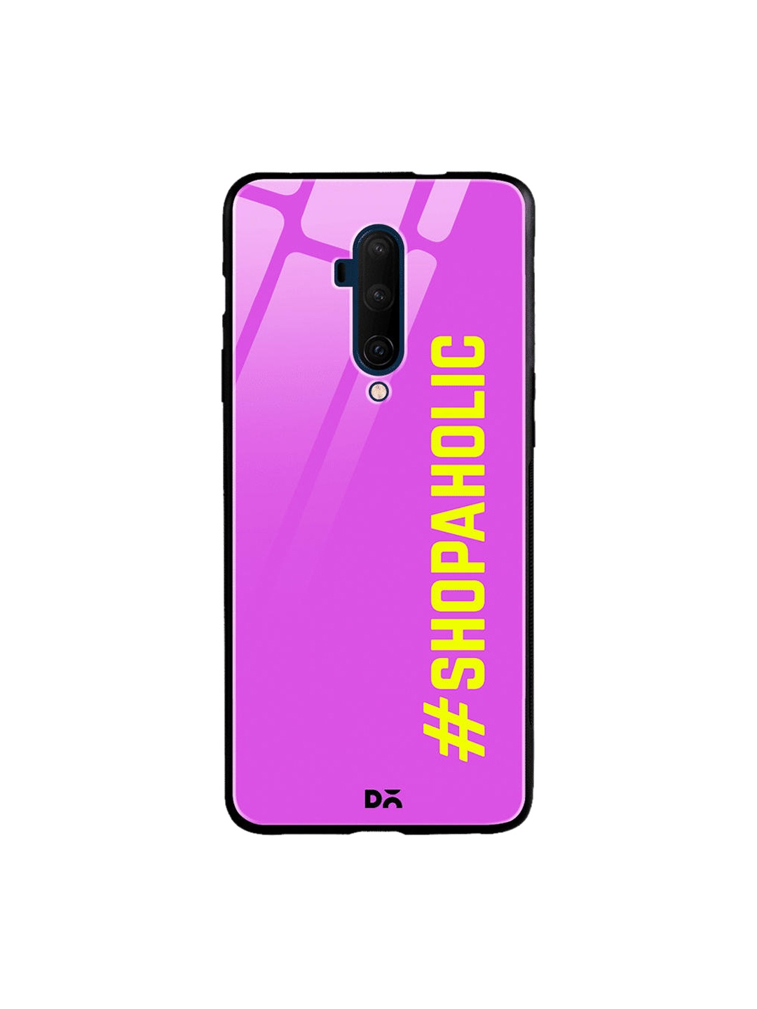 

DailyObjects Purple & Yellow Shopaholic OnePlus 7T Pro Glass Case