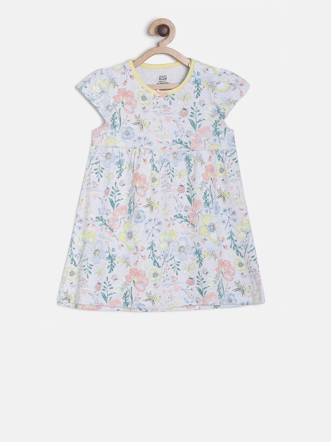 

MINI KLUB Girls Multicoloured Floral Print Fit and Flare Dress, Multi