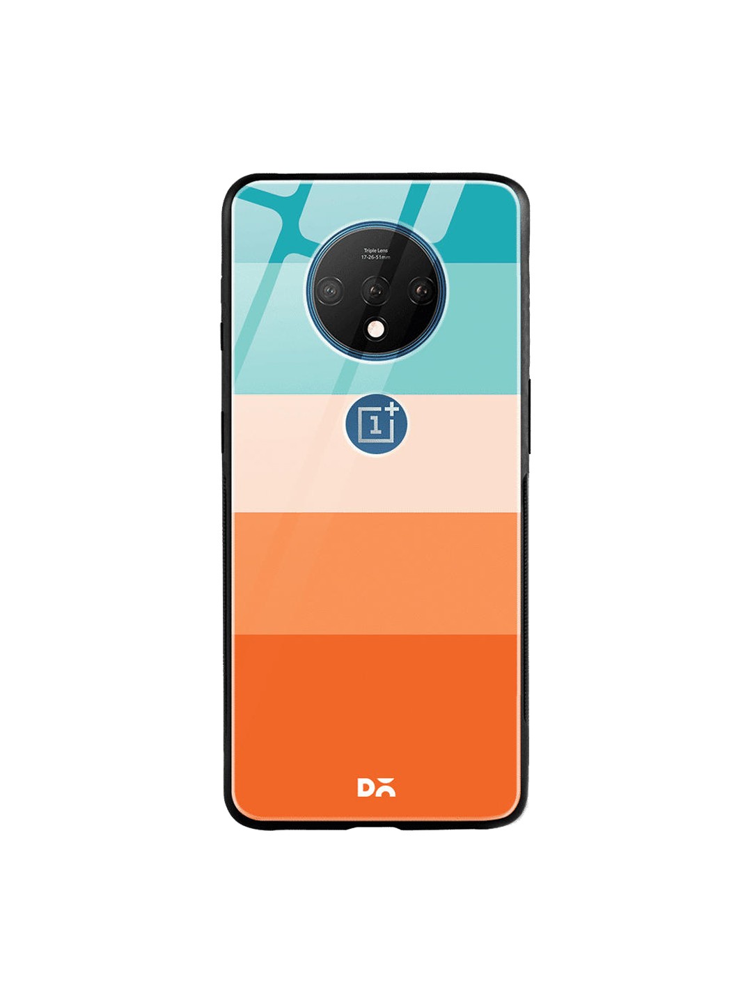 

DailyObjects Blue & Orange-Colored Trio Quin OnePlus 7T Glass Cover