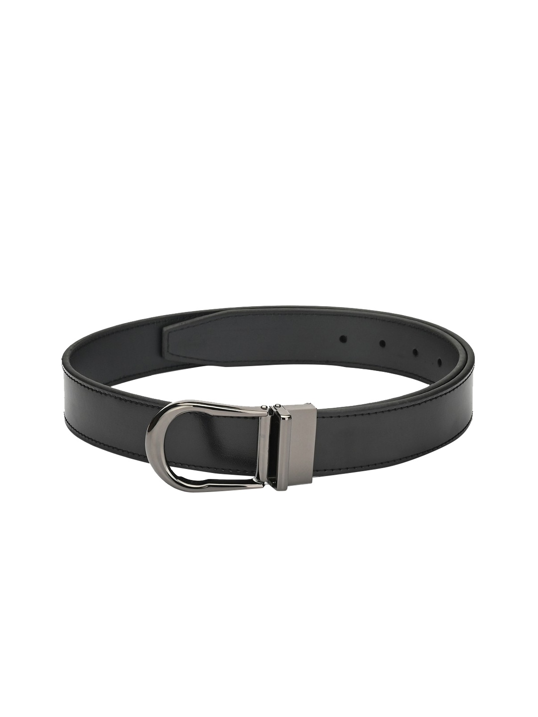 

Pacific Gold Men Black Solid Belt