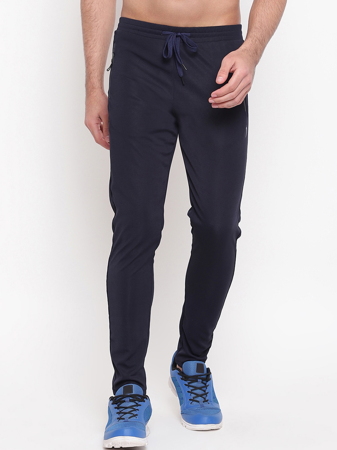 

SAPPER Men Navy Blue Solid Slim-Fit Track Pants