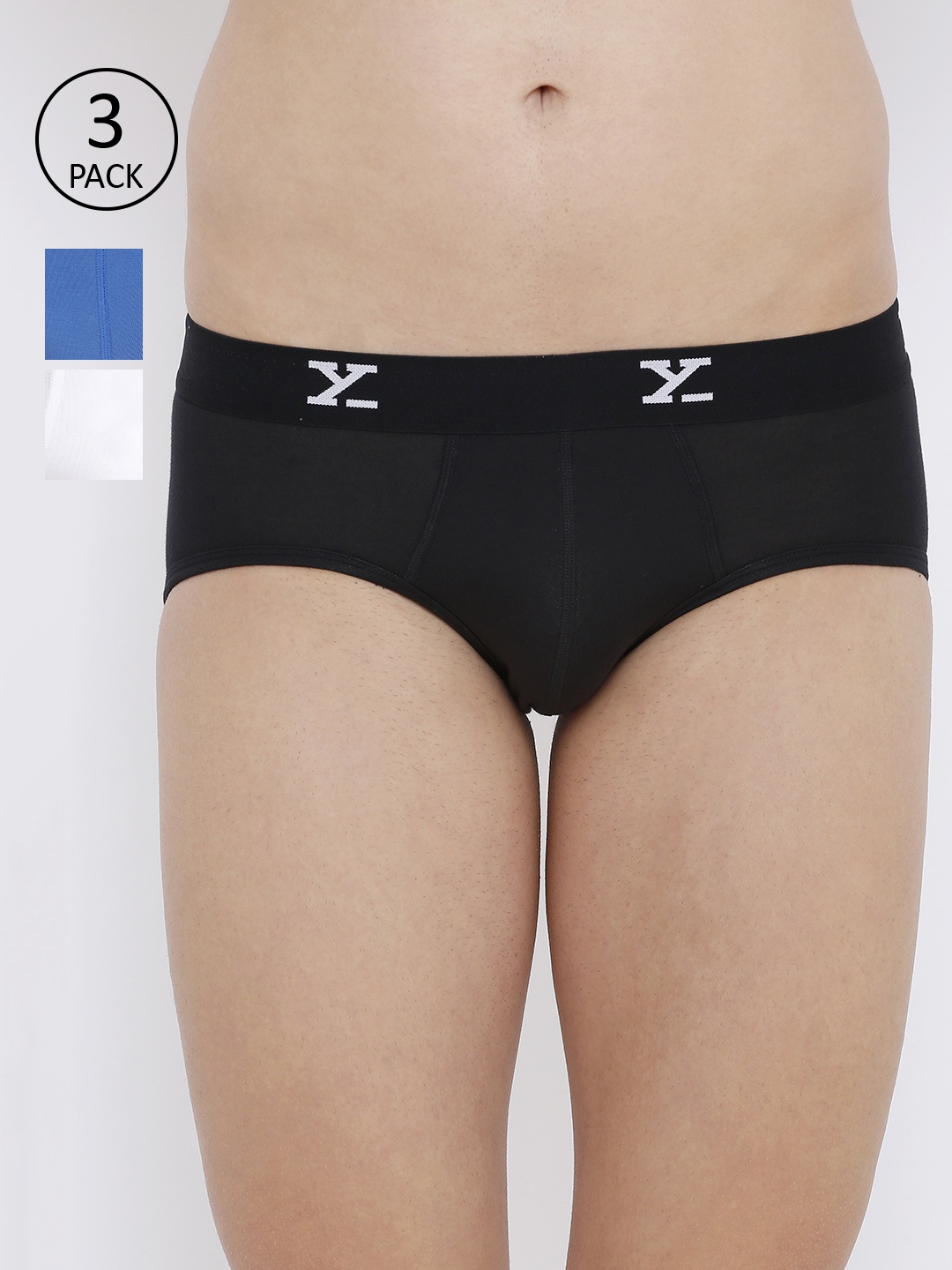 

XYXX Men Pack Of 3 Ultra Soft Antimicrobial Basic Briefs XYBRF3PCKN21, White
