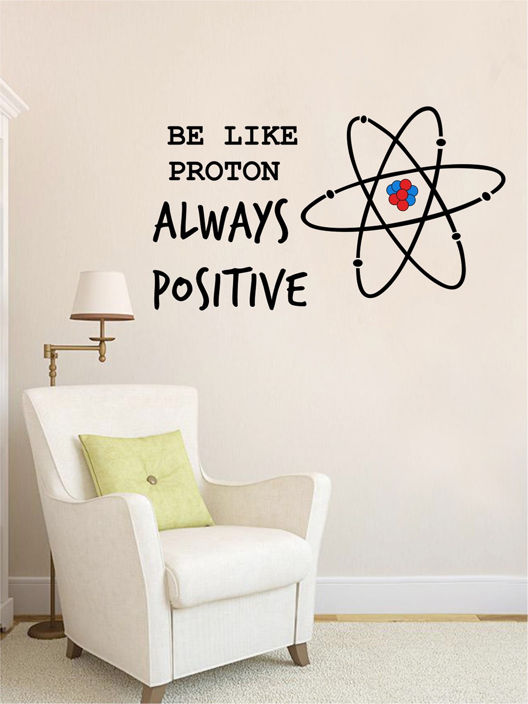 

rawpockets Home Multicoloured Always Positive PVC Vinyl Wall Stickers, Multi