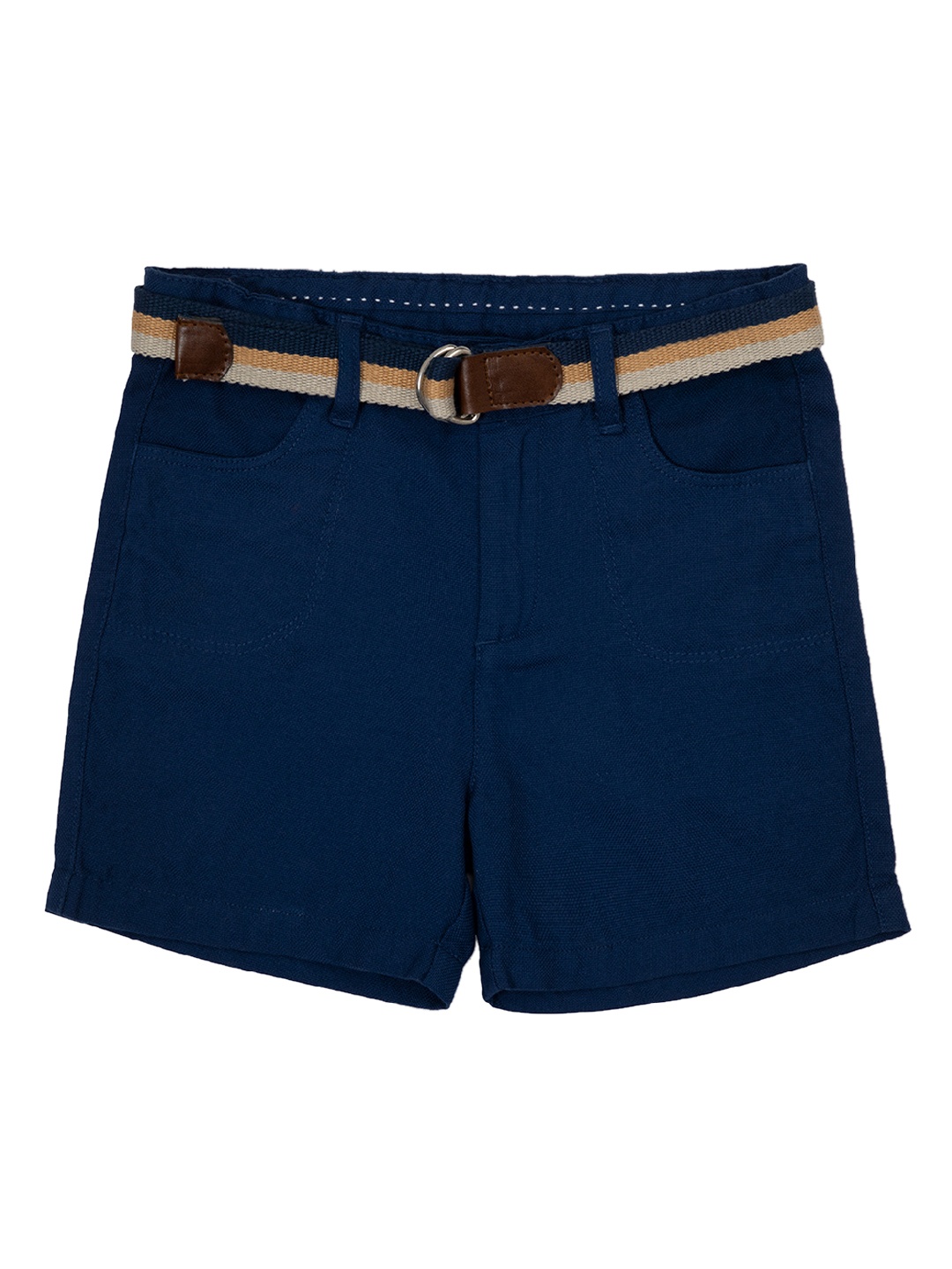 

Softsens Boys Navy Blue Solid Organic Cotton Regular Fit Shorts