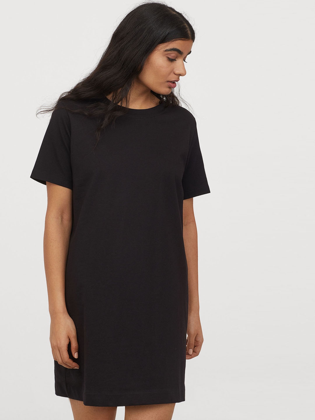 

H&M Women Cotton T-shirt Dress, Black