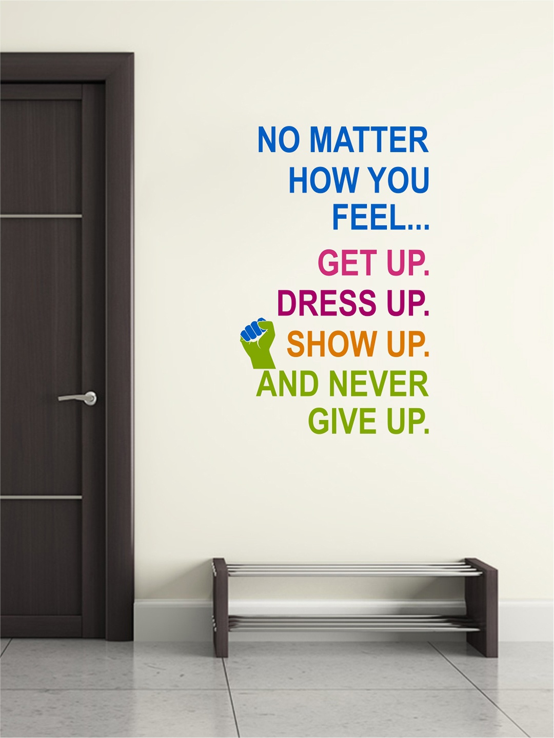 rawpockets Home Multicoloured Motivational Quotes PVC Vinyl Wall Stickers, Multi