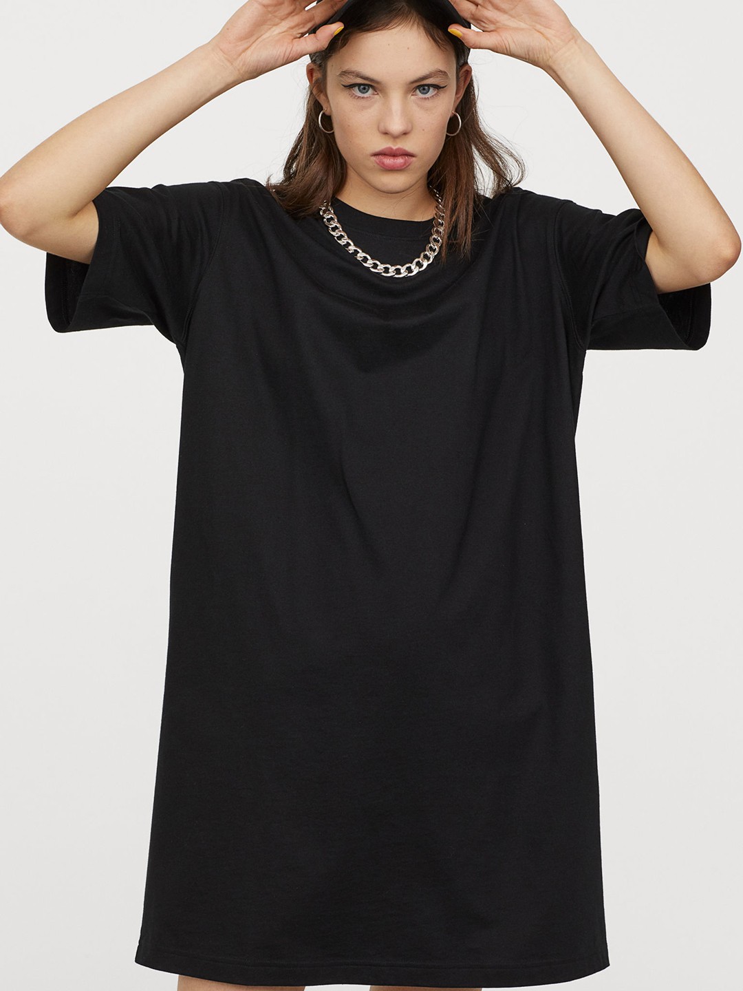 

H&M Black Pure Cotton T-shirt Dress