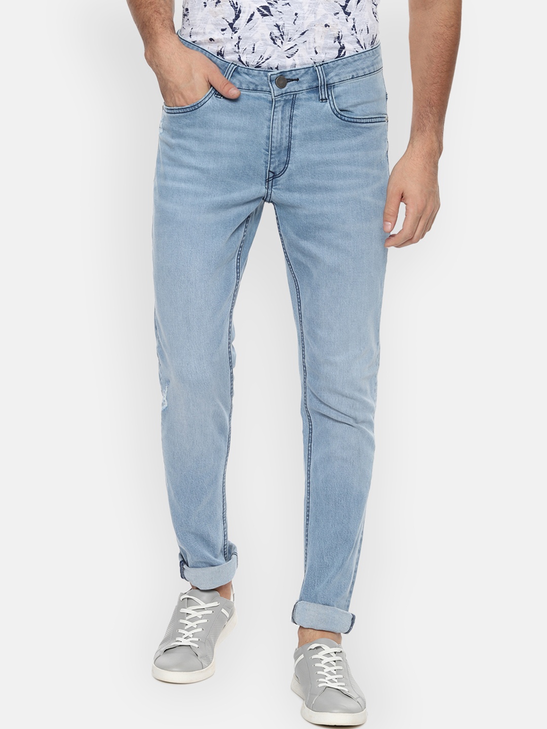 

Louis Philippe Jeans Men Blue Slim Fit Mid-Rise Clean Look Stretchable Jeans